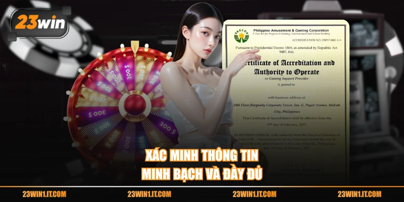 Xác minh thông tin minh bạch và đầy đủ